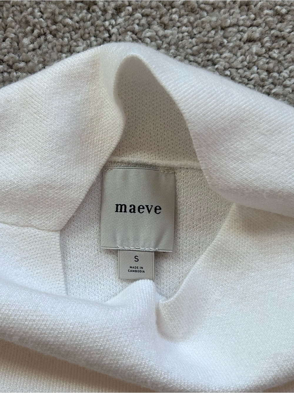 Maeve Anthropologie Women's S Ivory Red Heart Print Knit Mock Neck Sweater - Picture 10 of 13
